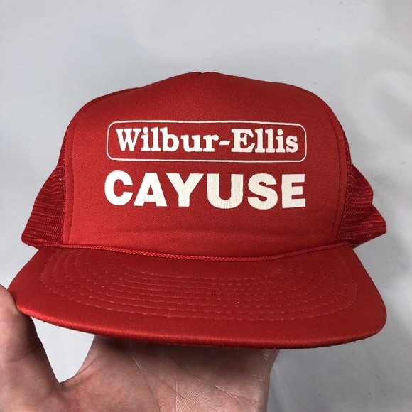 VTG Cayuse Wilbur Ellis Farming Agriculture Trucker Mesh Snapback Hat Cap 90s - Picture 11 of 11